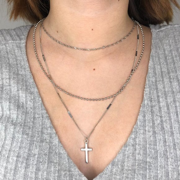 Cross Necklace, Dainty Necklace, Simple Necklace, Christian Jewelry, Chain Neckl - Picture 4 of 6